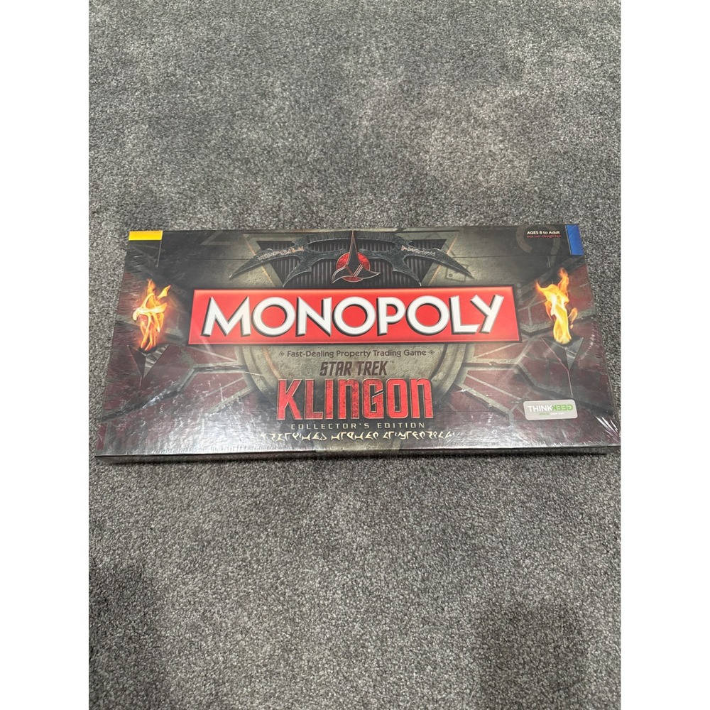 Star Trek Klingon Monopoly Collector's Edition Board Game Bilingual New‎ Sealed